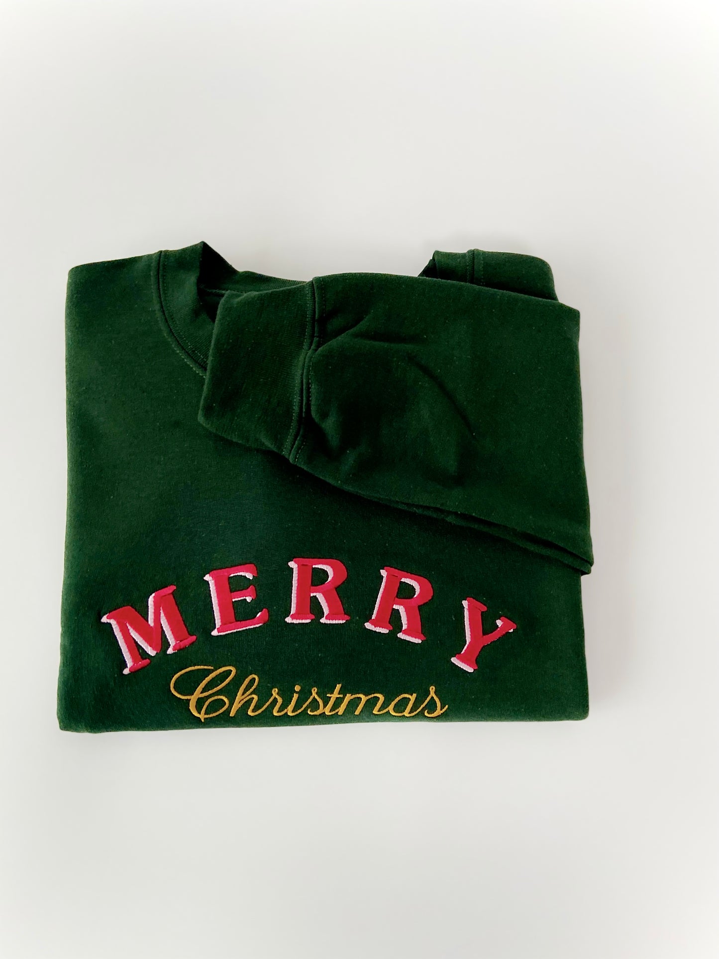 Merry Christmas Embroidered Sweatshirt