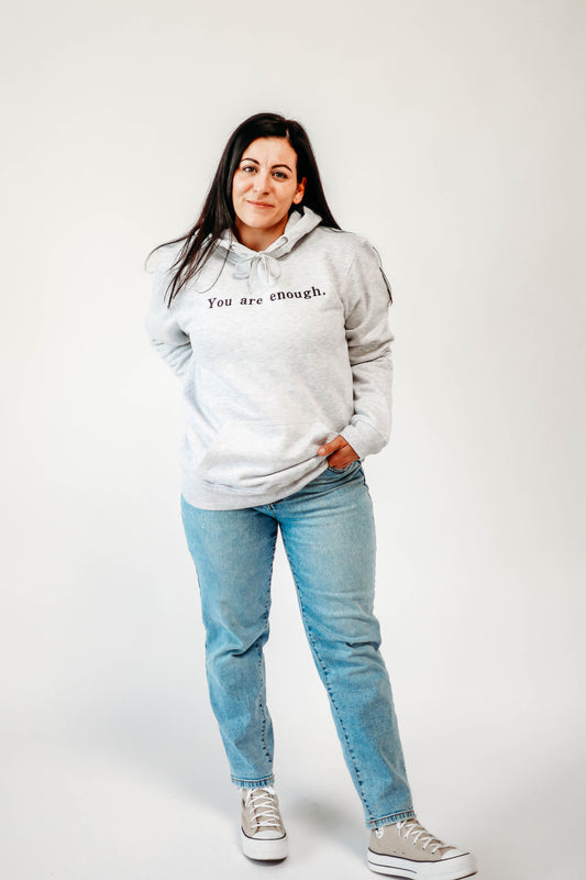 RTS You are Enough Embroidered Hoodie