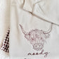 Moody Highland Cow Embroidered Sweater