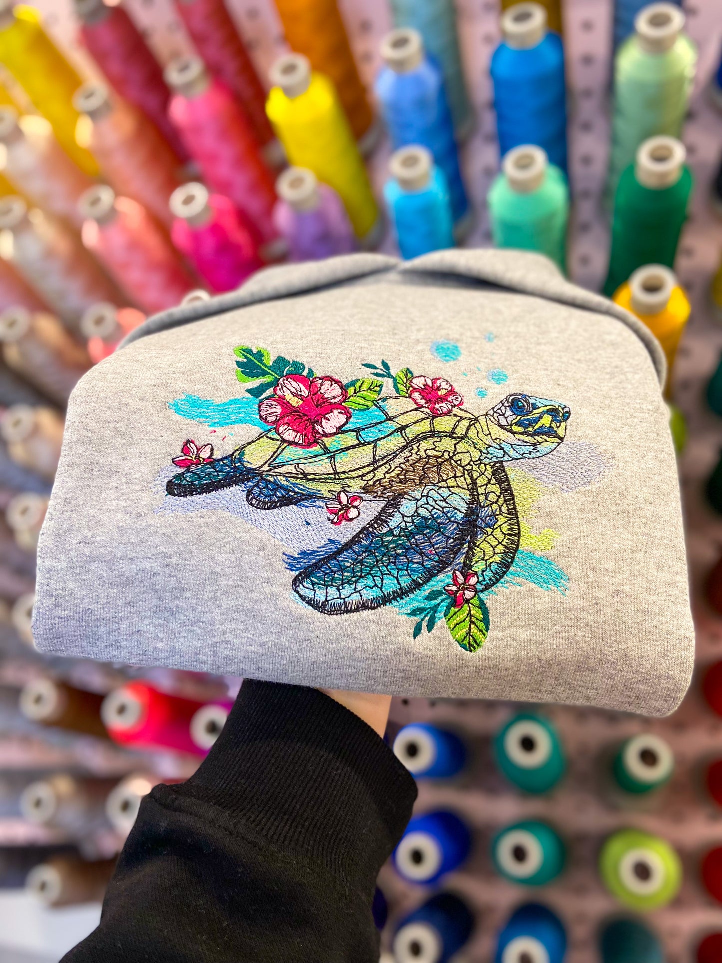 Sea Turtle Embroidered Sweater