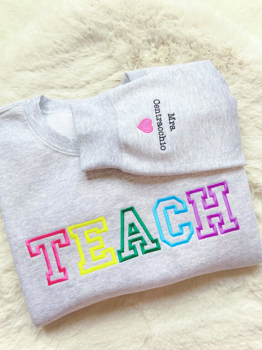 TEACH Personalized Adult Sweater
