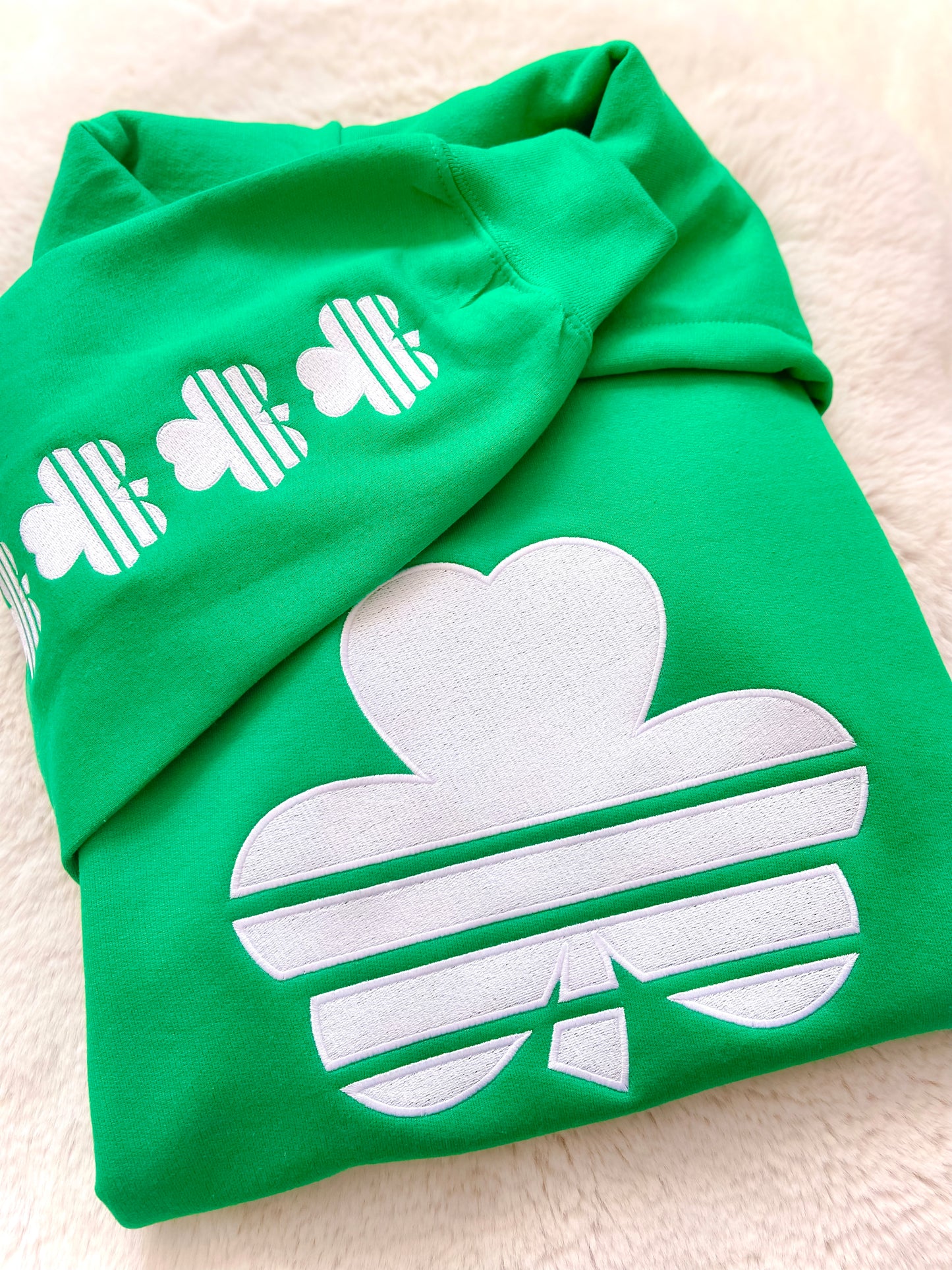 Sporty Shamrock Embroidered Sweatshirt