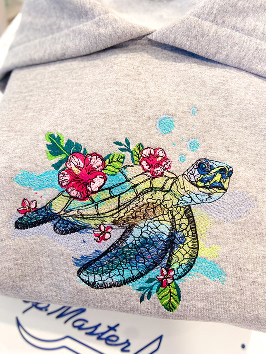 Sea Turtle Embroidered Sweater