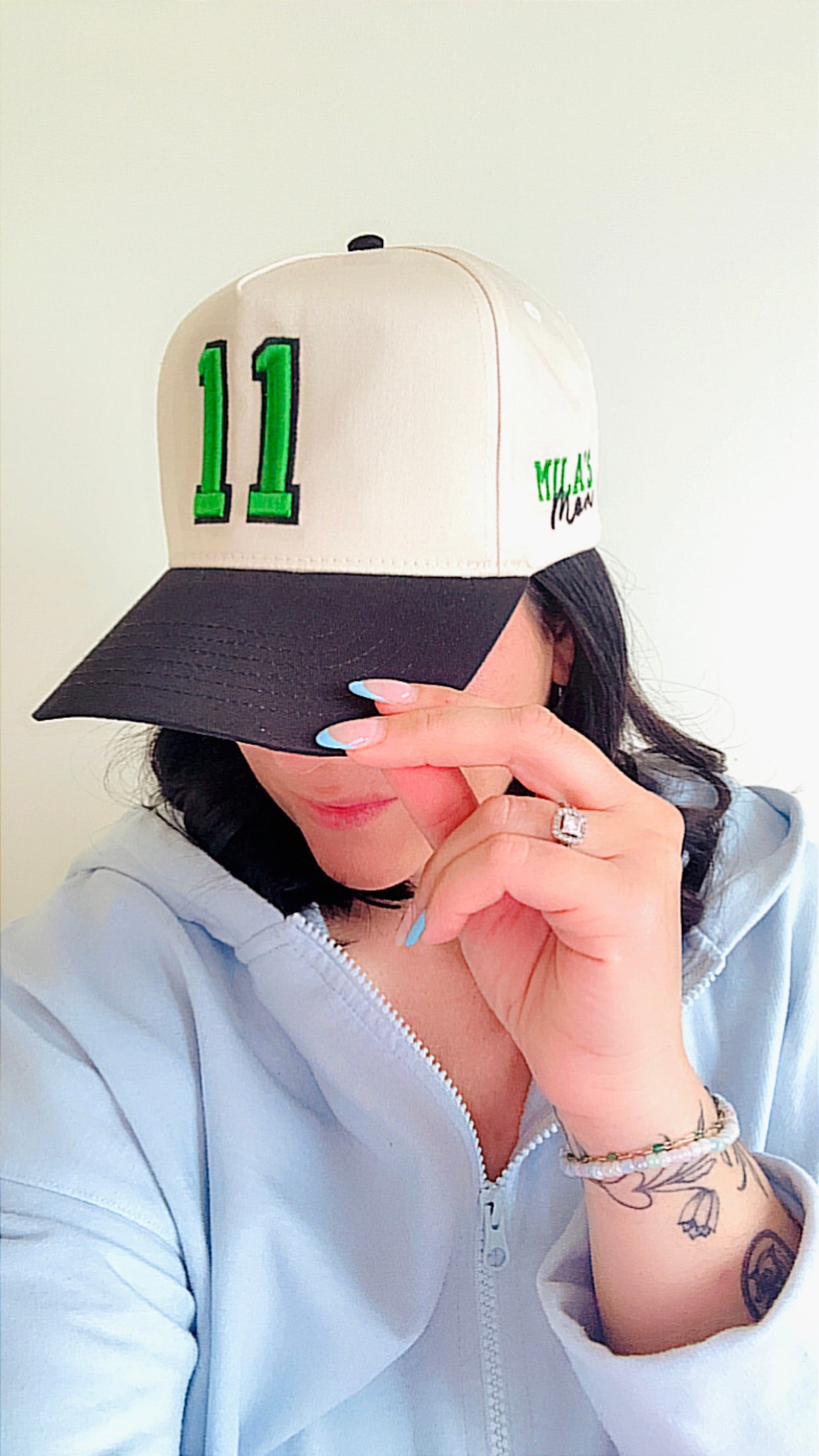 Custom Varsity Number Mom Hat | Embroidered Sports Mom Cap