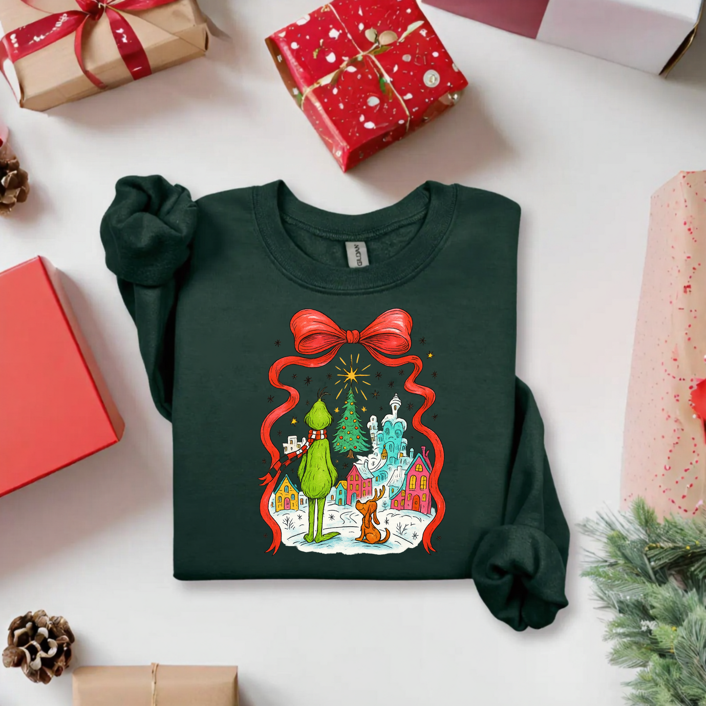 Whoville Grinch & Max Christmas Sweater