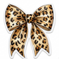 Leopard Coquette Bow Waterproof Sticker