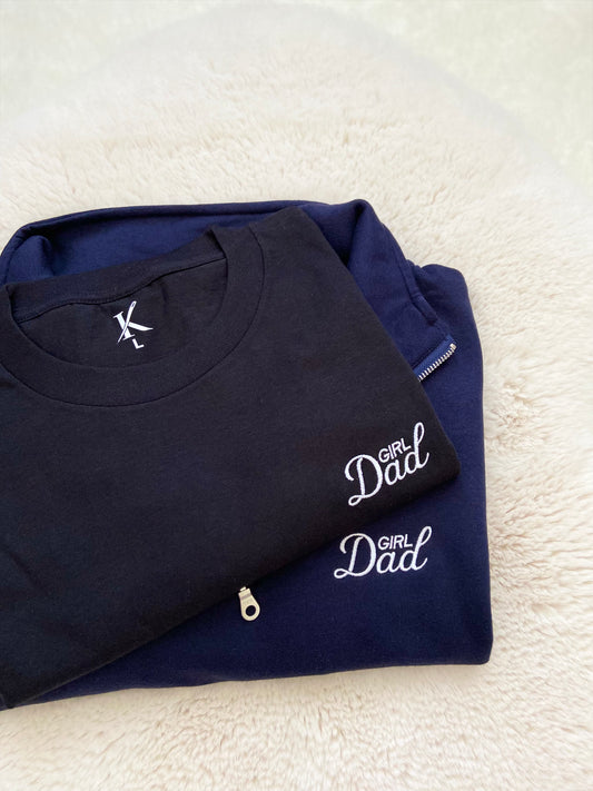 Girl Dad Embroidered Tshirt