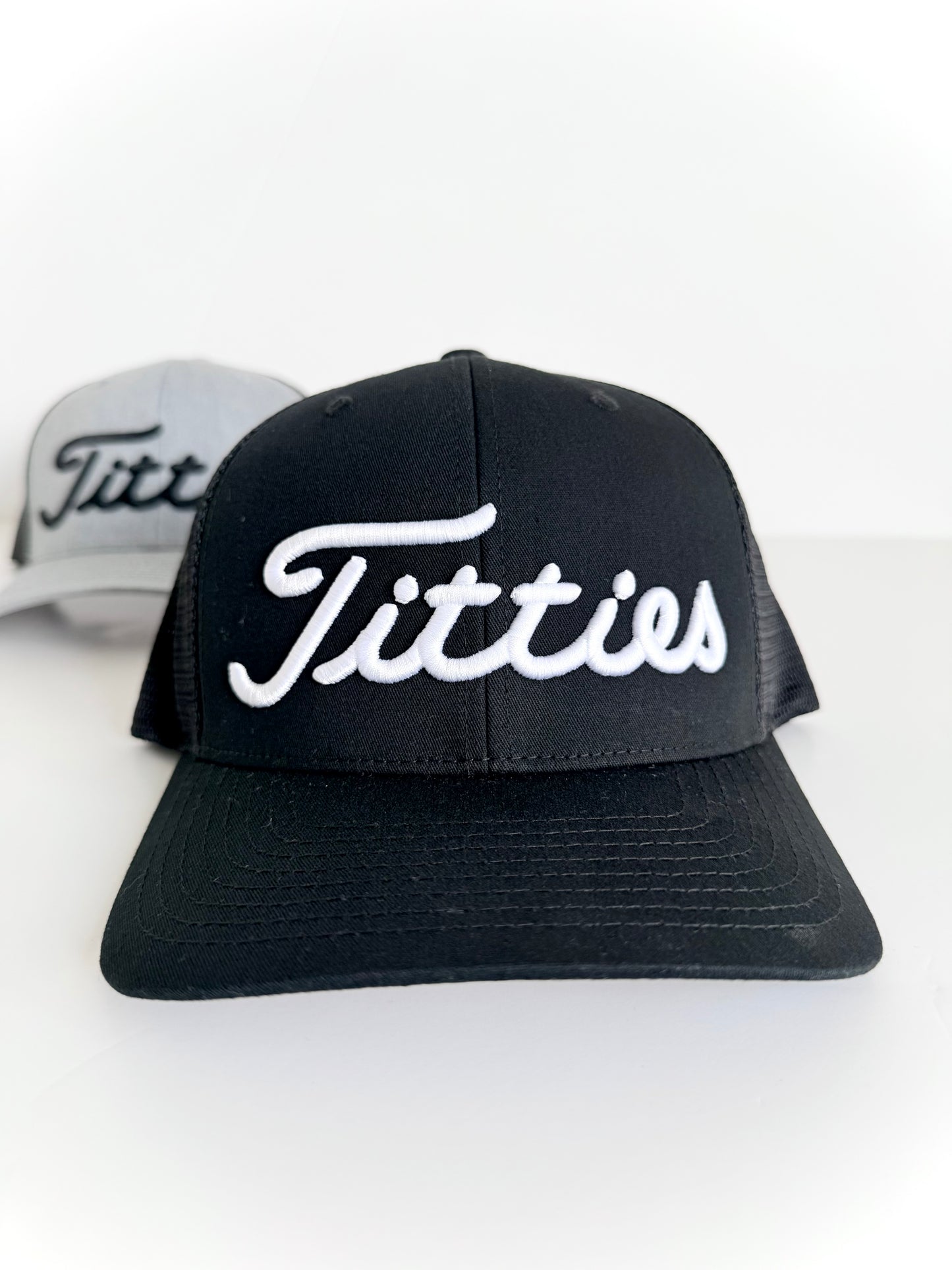 RTS Titties 3D Puff Embroidered Mesh Snapback Hat