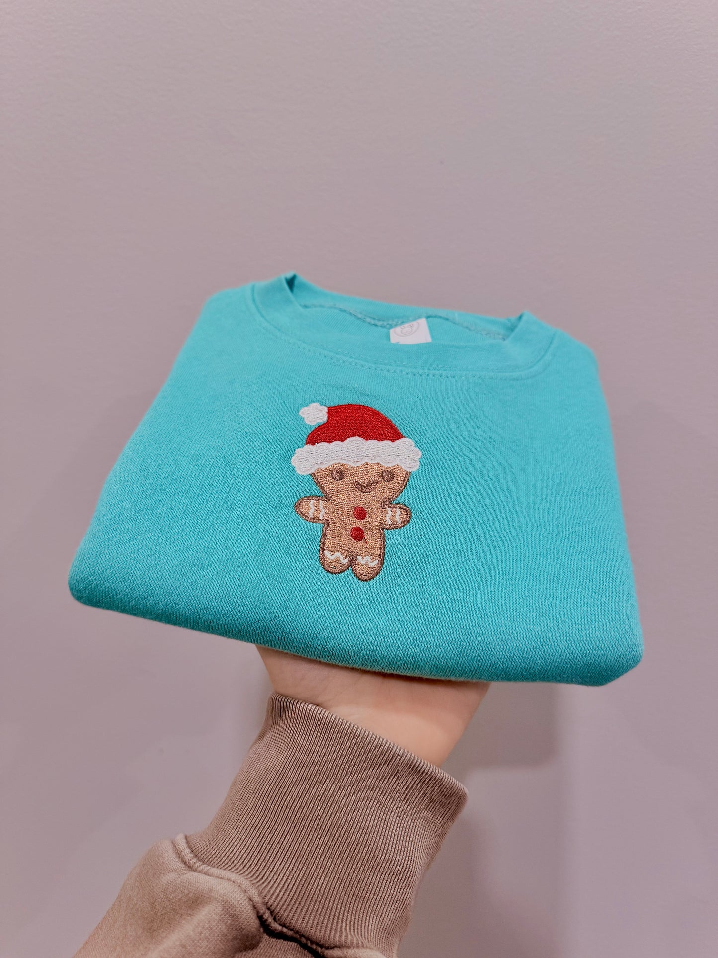 RTS - Gingerbread Santa Youth Crewneck