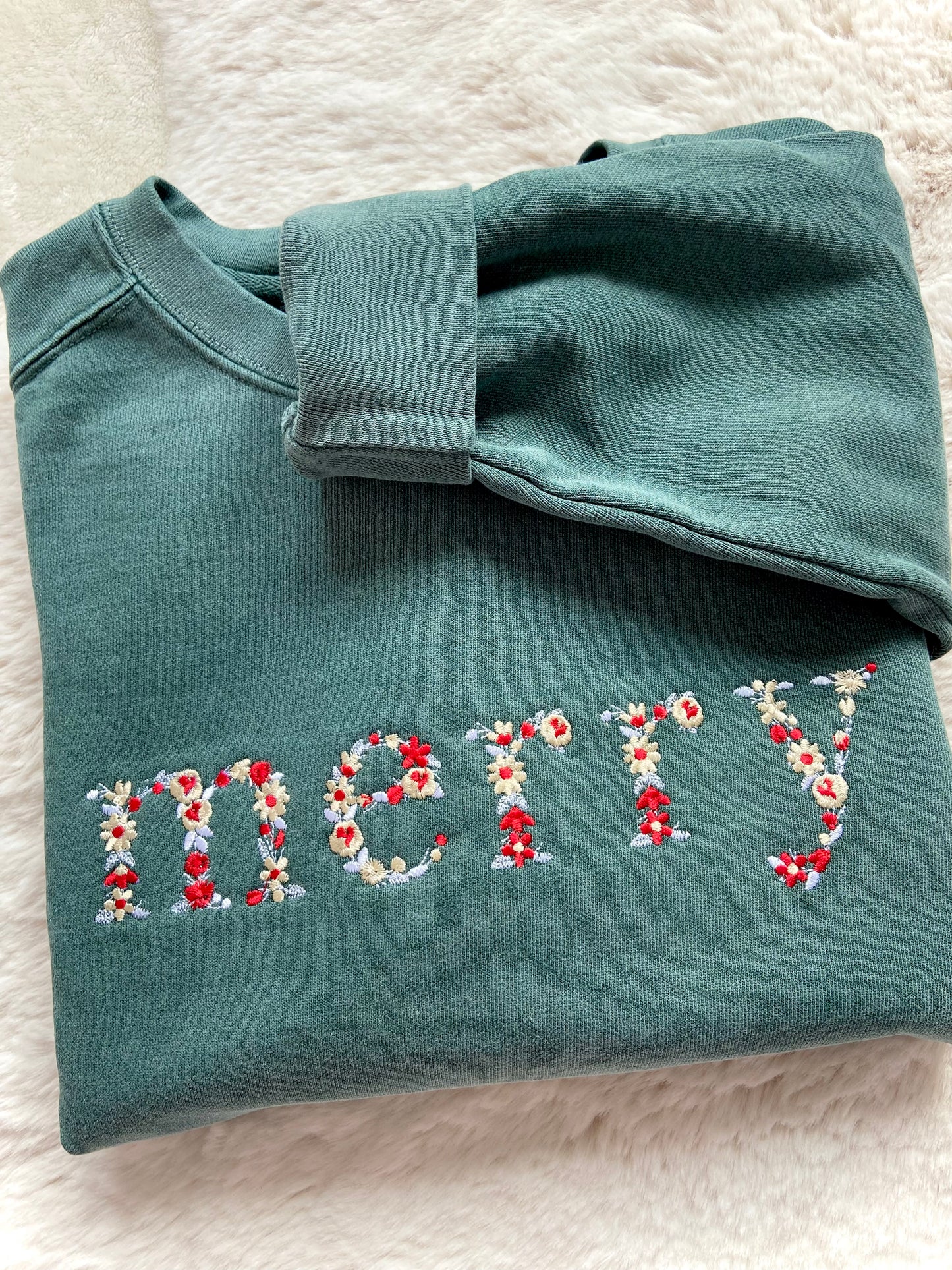 Merry Floral Embroidered Sweater