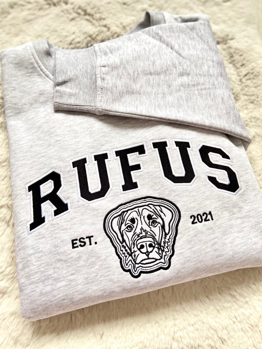 Custom Pet Embroidered Sweatshirt