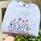 Floral Butterfly Embroidered Sweatshirt