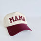 Cap with 'MAMA' text on a natural background