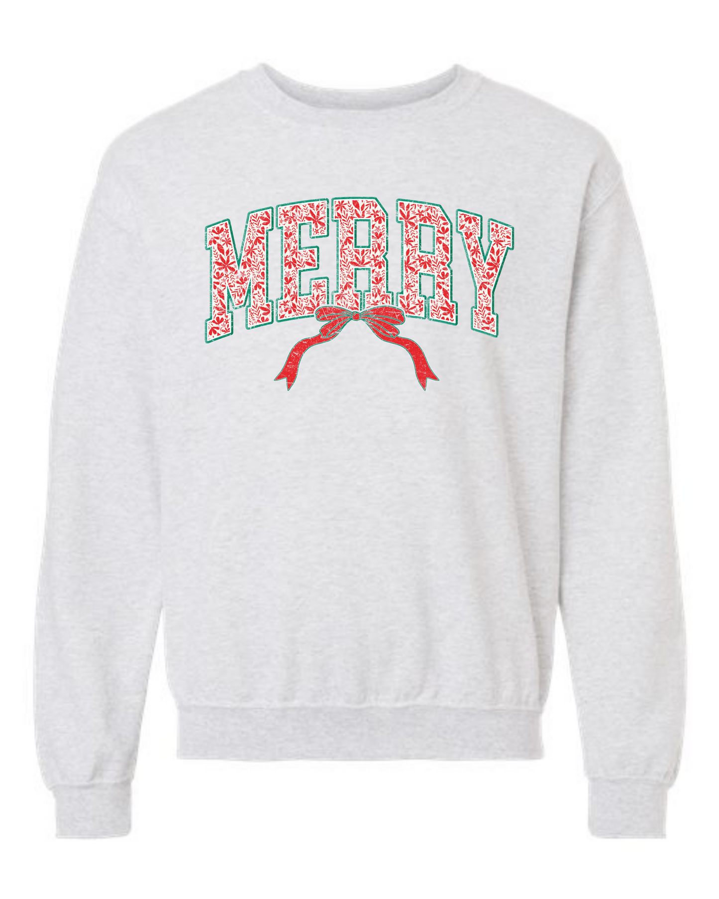 Merry Floral Coquette Christmas Sweater