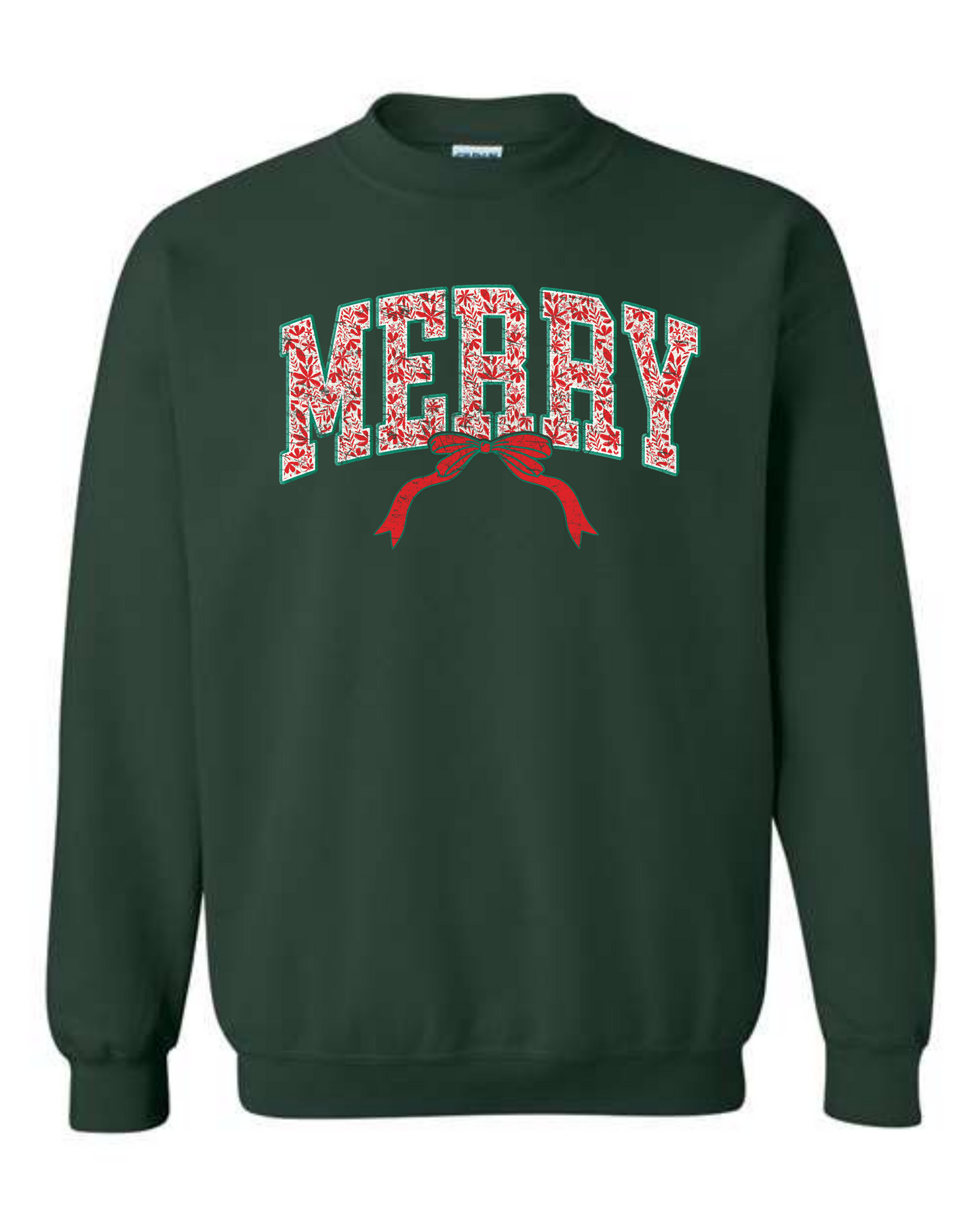 Merry Floral Coquette Christmas Sweater