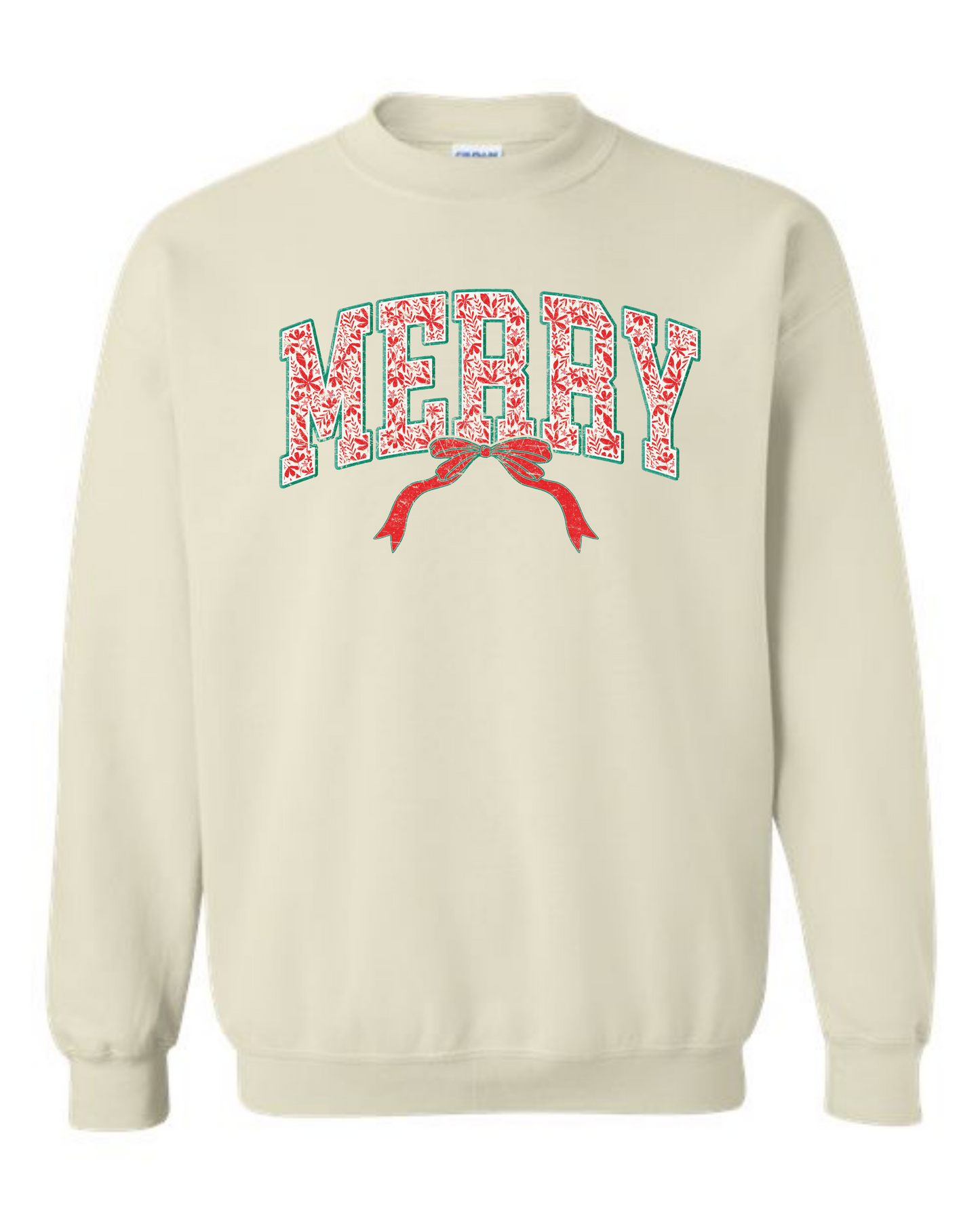 Merry Floral Coquette Christmas Sweater