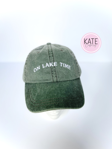 On Lake Time Embroidered Dad Cap