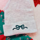 3D Bow Embroidered Beanie