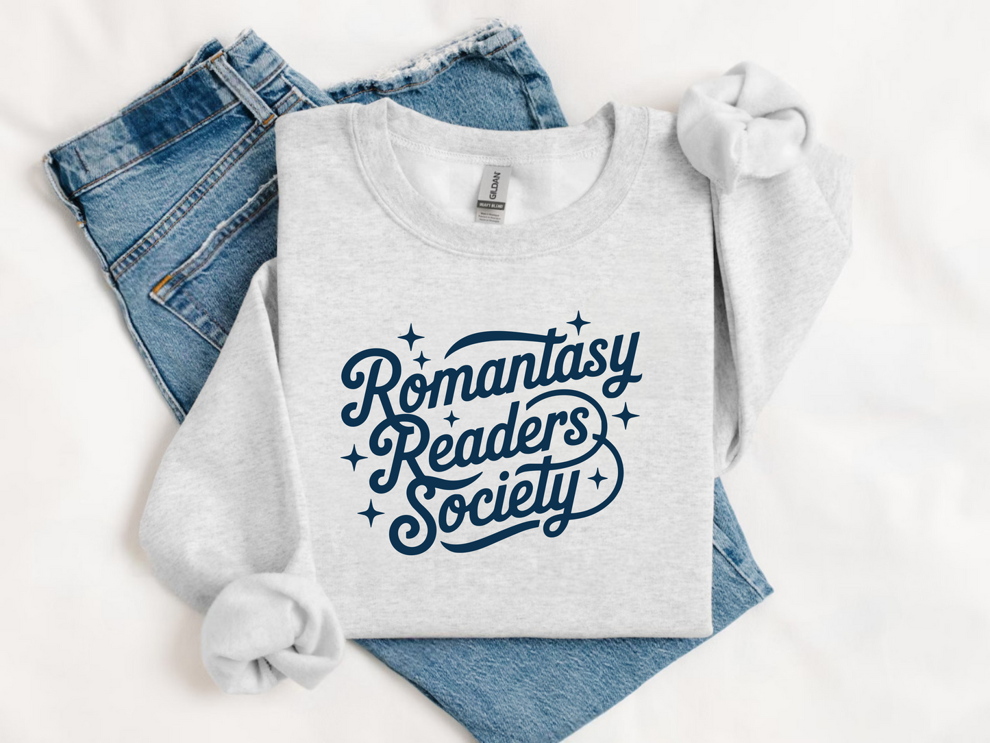 Romantasy Readers Society Embroidered Sweater | Bookish Aesthetic Crewneck