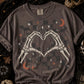 Spooky Heart Hands Halloween Graphic T-Shirt