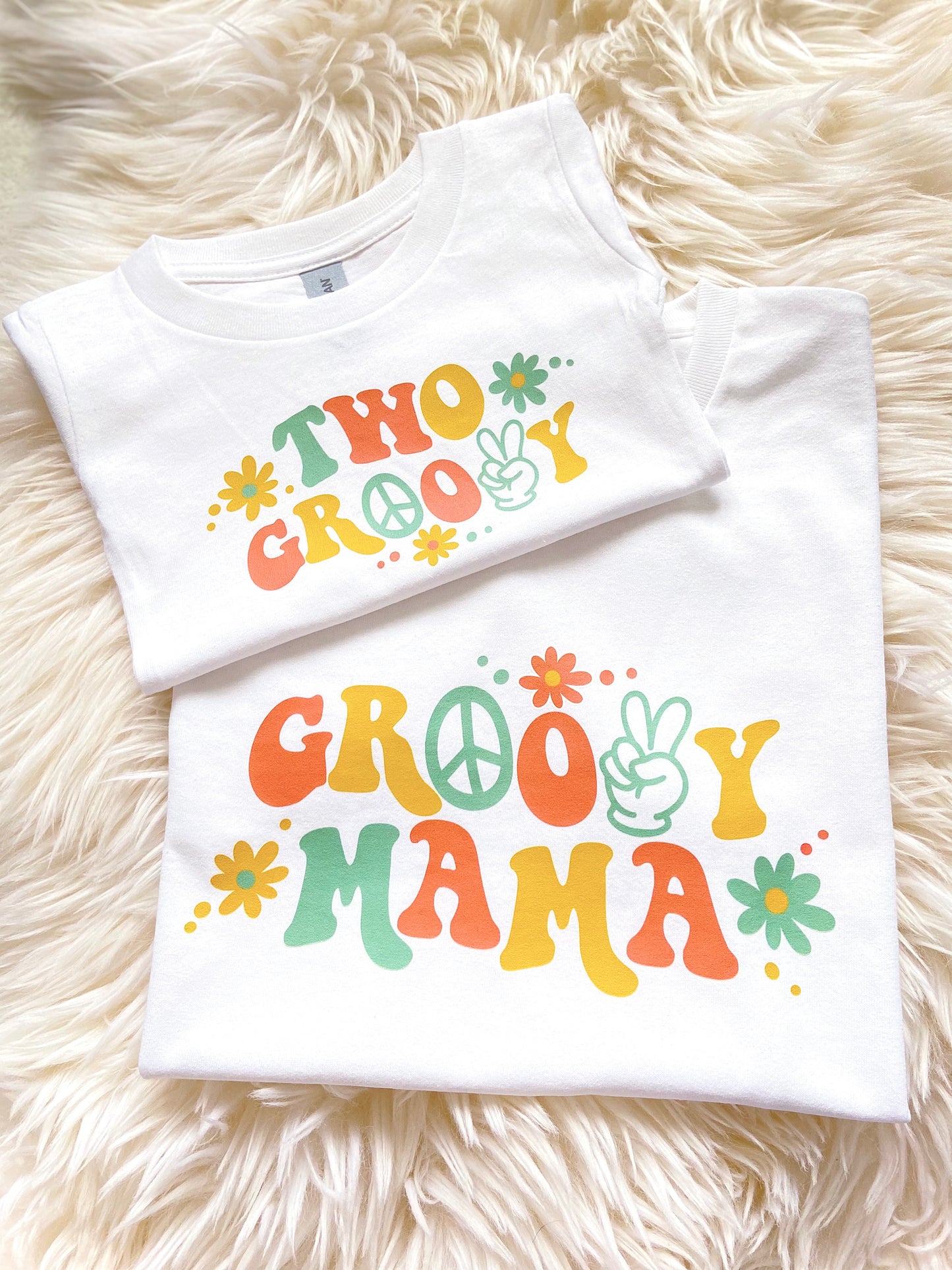 Groovy Mama & Me Second Birthday Tees