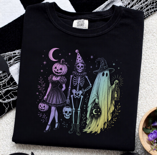 Spooky Friends Vintage Halloween Graphic T-Shirt