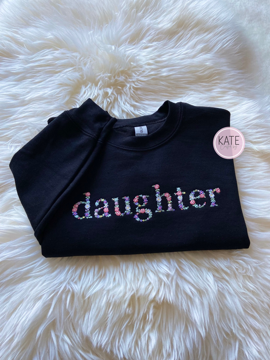 Daughter Floral Embroidered Sweater
