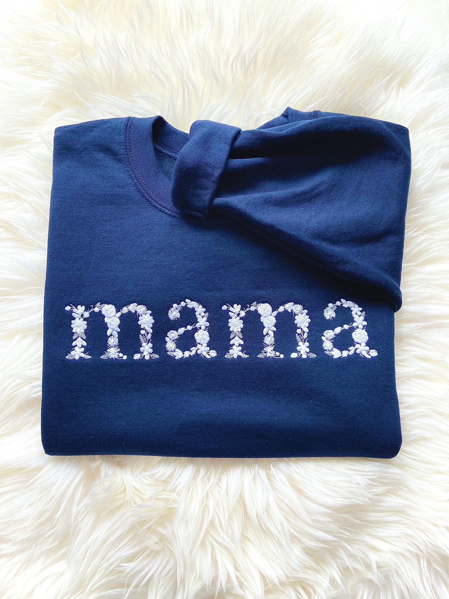 Floral mama Embroiderer Adult Sweater