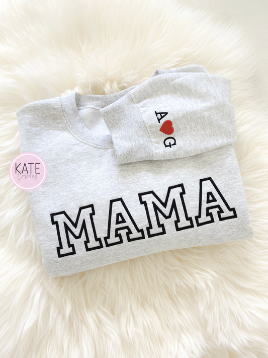 Custom Varsity Style Embroidered Sweater | Personalized Name Sweater