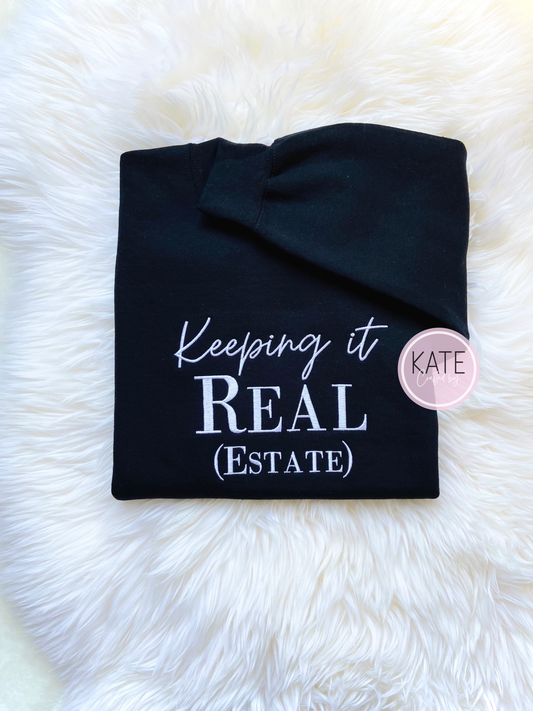 Keeping it Real (Estate) Embroidered Sweater