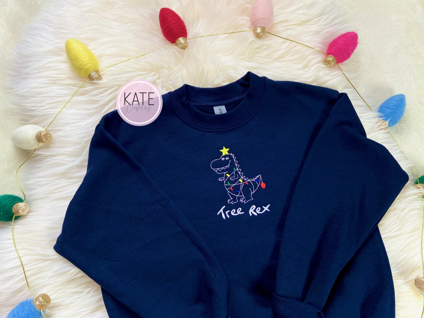 Tree Rex Embroidered Sweater