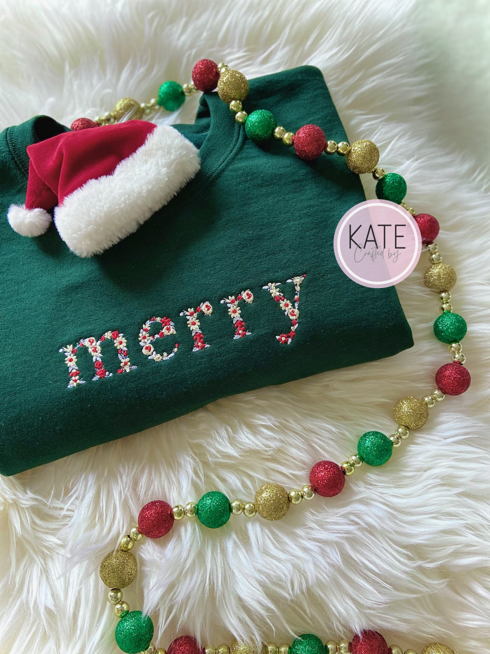 Merry Floral Embroidered Sweater